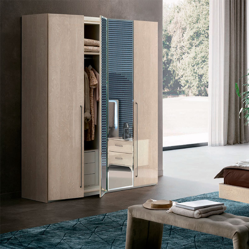 MAIA SABBIA Шкаф 4-дверный с зеркалами, ручки MAIA Camelgroup