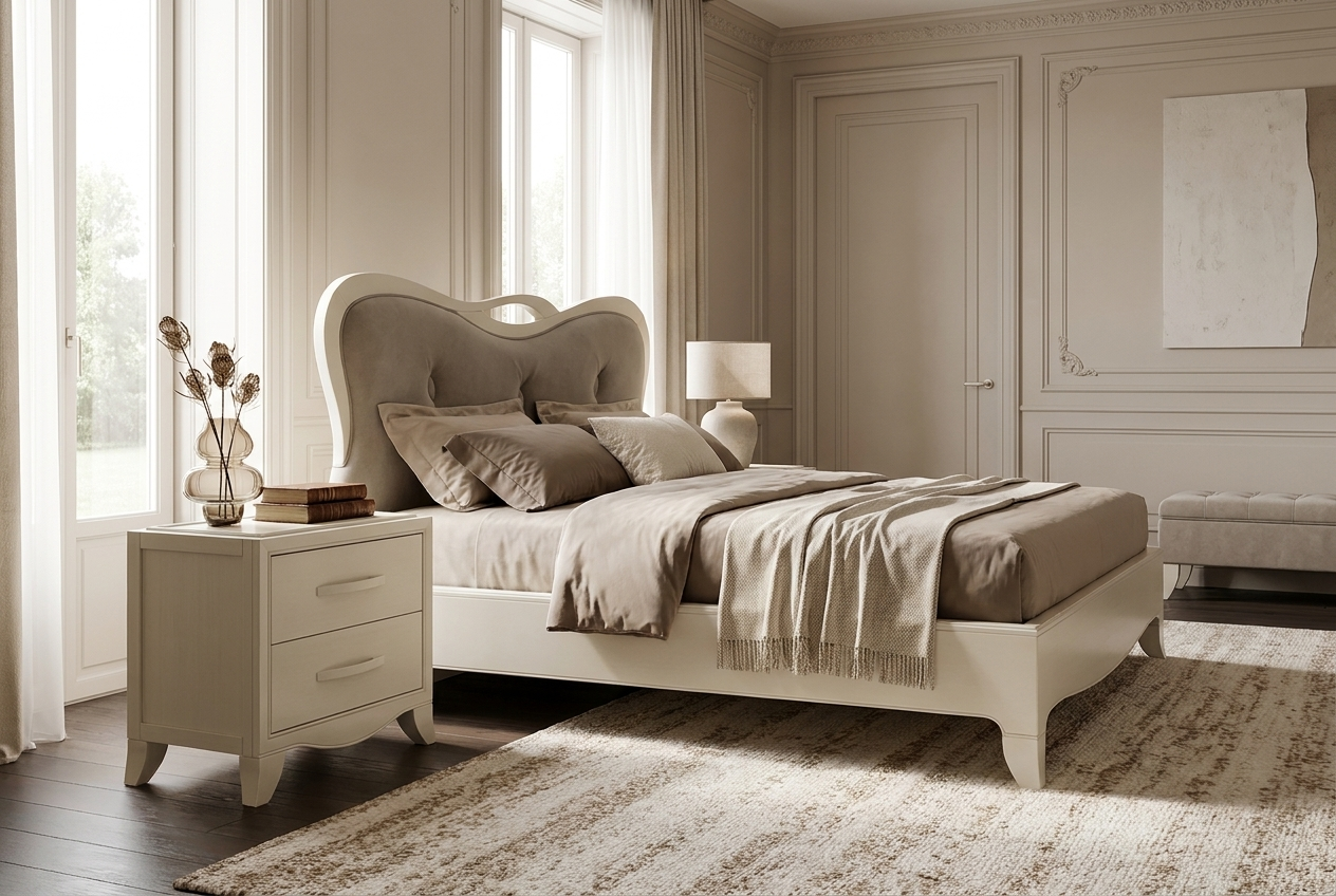 Кровать TOUCHET 160*190 с изголовьем эконабук Fasolin
