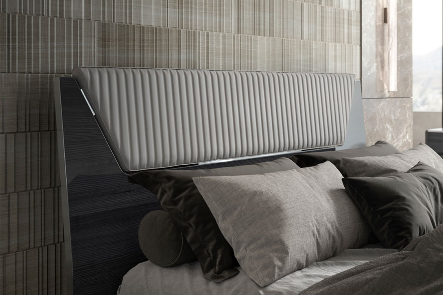 VULCANO Кровать 180*200 экокожа Twist 600, цвет Rovere Grigio Lux Tomasella