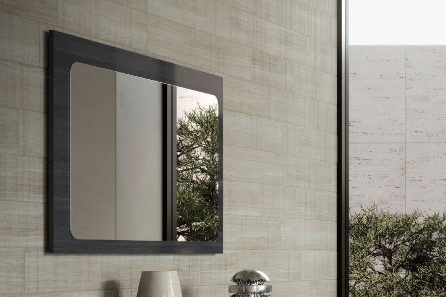 VULCANO Зеркало на деревянной панели, цвет Rovere Grigio Lux Tomasella