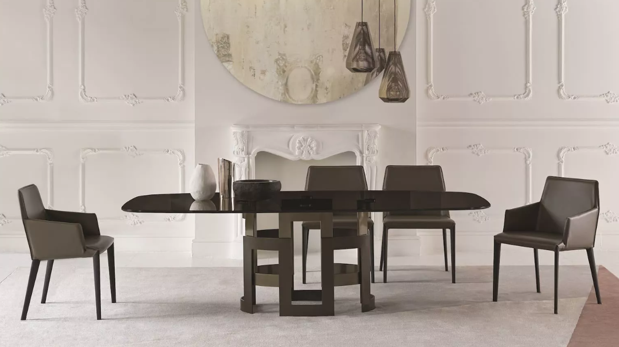 IMPERIAL Стол обеденный, прозрачное стекло Bontempi casa