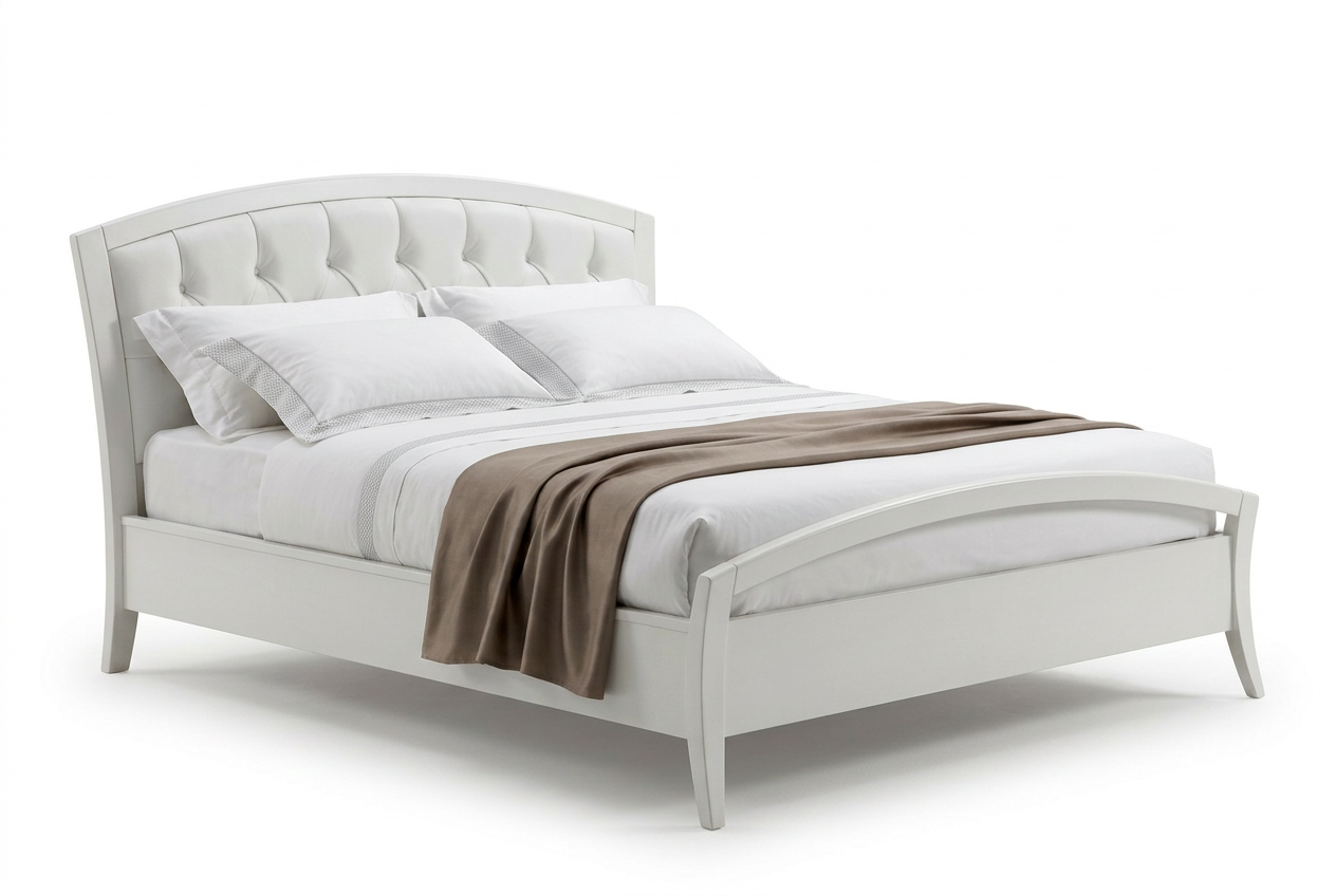 Кровать 160*190 MIRA, изголовье Capitonne, экокожа Fasolin
