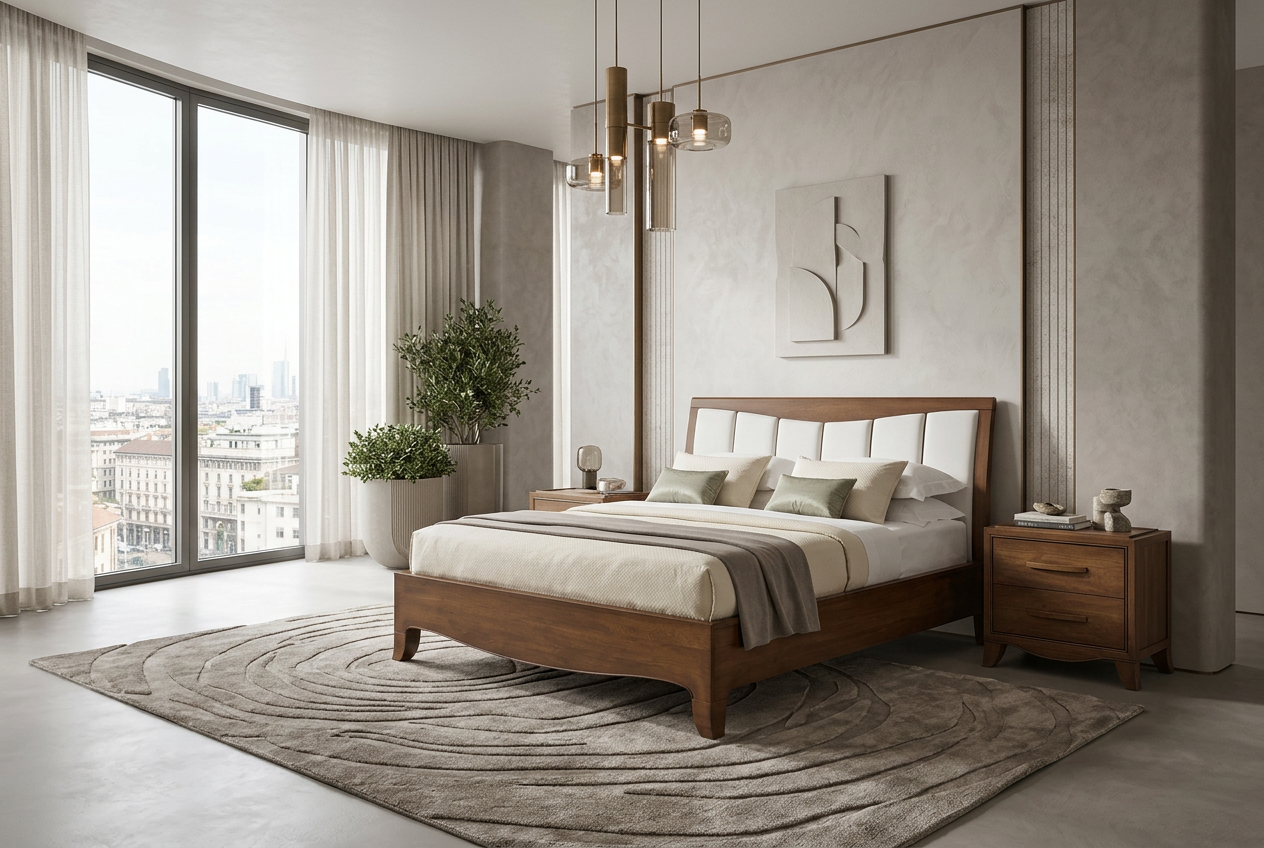 Кровать CRISTINA 160*190 с изголовьем экокожа Fasolin