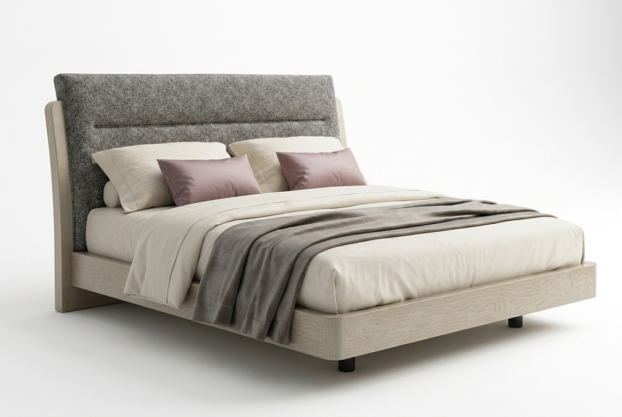Кровать 160*200  ORN SABBIA, изголовье ткань SAKE 129 col.01 Camelgroup