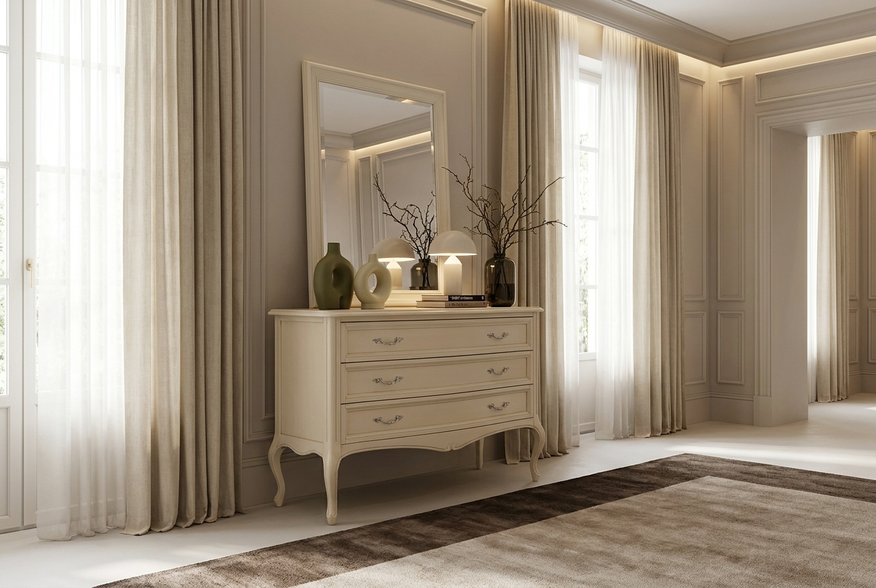 VERDI AVORIO Комод низкий 3 ящика Camelgroup