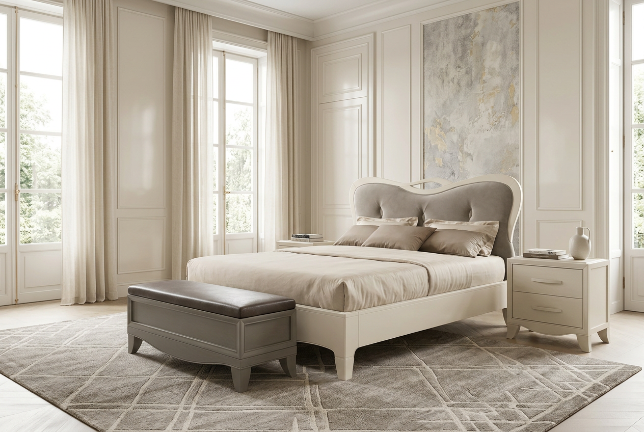 Кровать TOUCHET 160*190 с изголовьем эконабук Fasolin