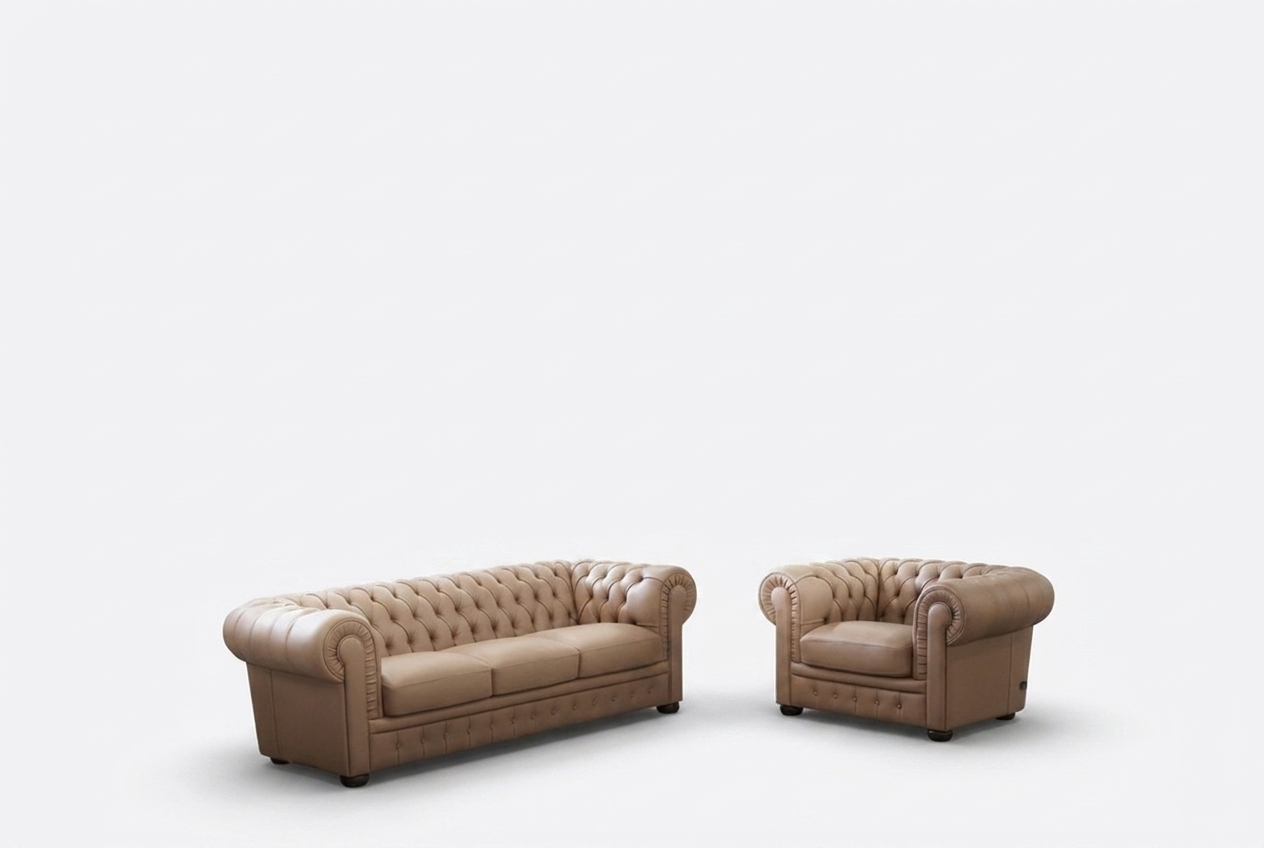 CHESTERFIELD Диван прямой Cubo Rosso