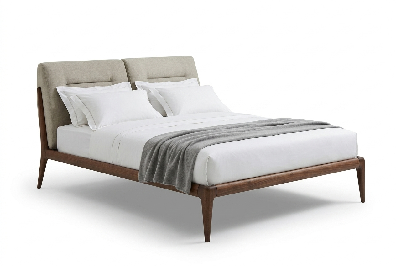 Кровать ATLAS 160*190 с мягким изголовьем cat.1 Fasolin
