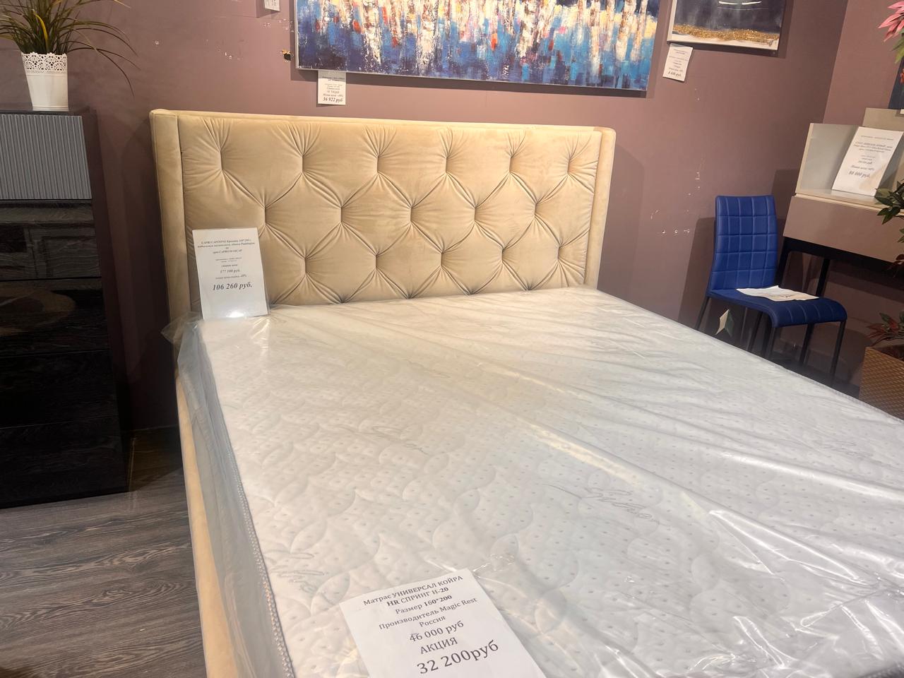 CAPRI CAPITONNE Кровать 160*200 c П/М MEBELGROUP