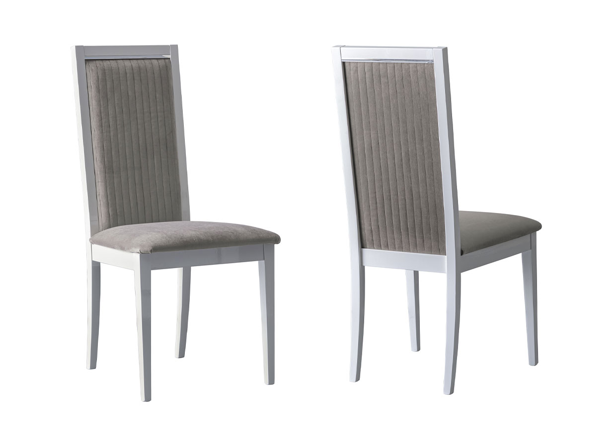 ELITE BIANCO Стул ROMA STRIPE, ткань SCARLET 04 