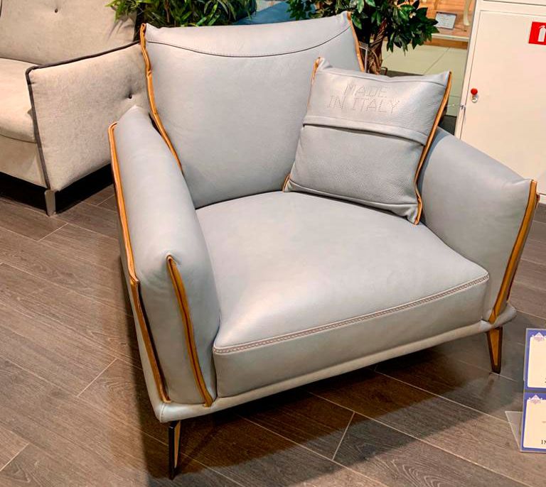 LIBECCIO Кресло, кожа Niagara Natural 4026 Cubo Rosso
