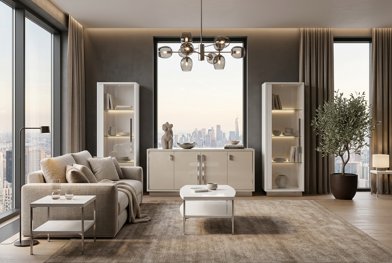 Комод 4-дв, ручки SLIM Camelgroup