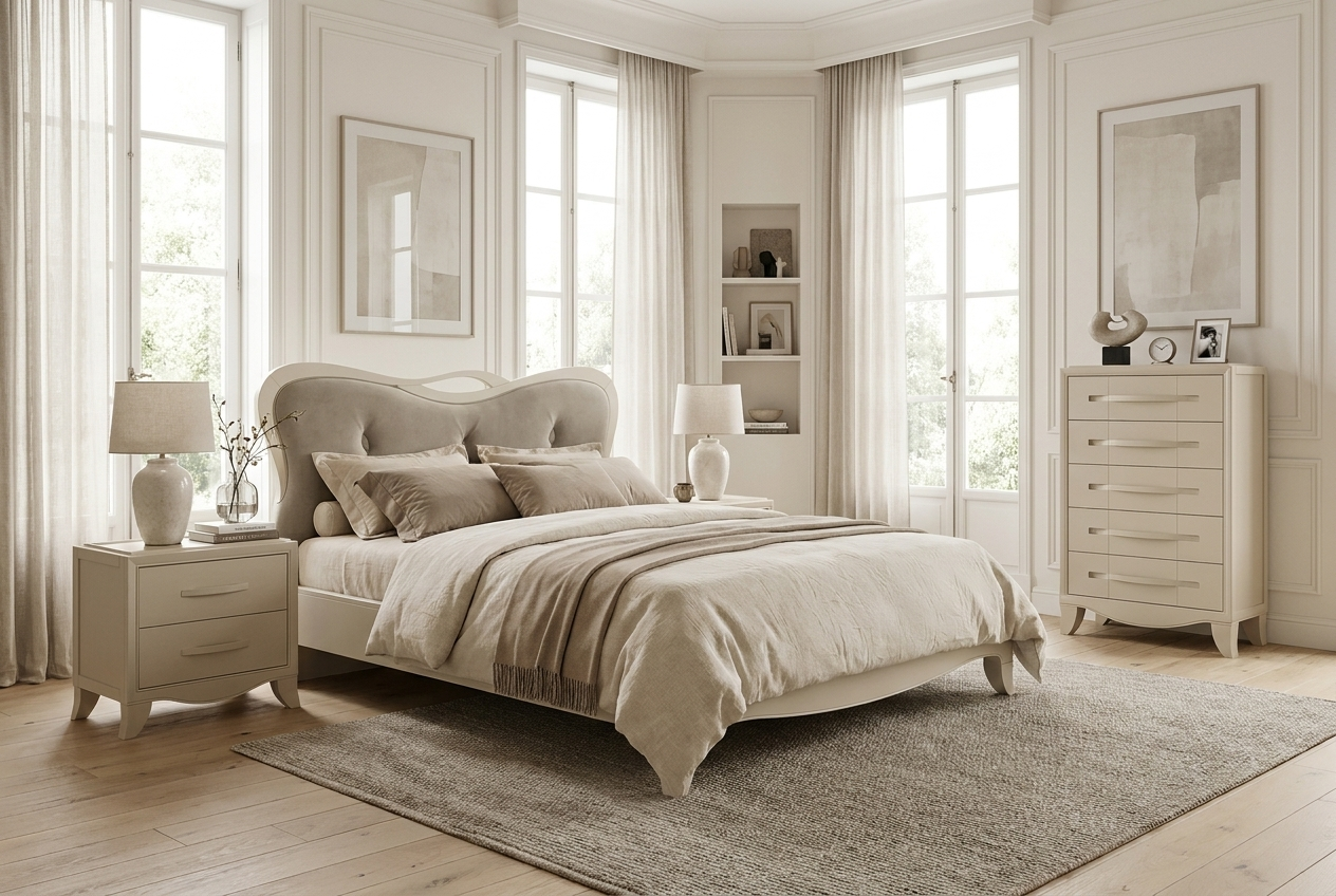 Кровать TOUCHET 160*190 с изголовьем эконабук Fasolin