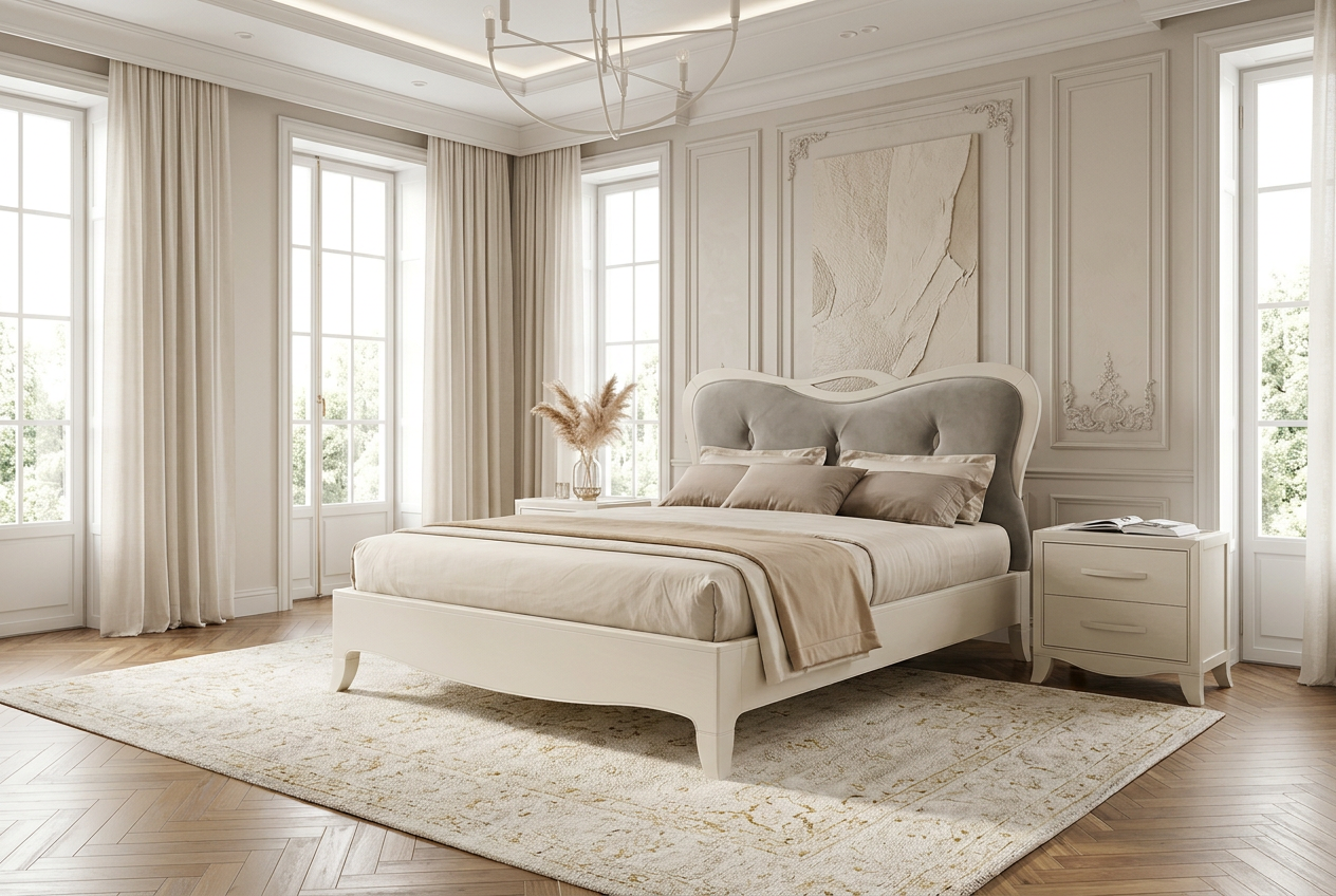 Кровать TOUCHET 160*190 с изголовьем эконабук Fasolin