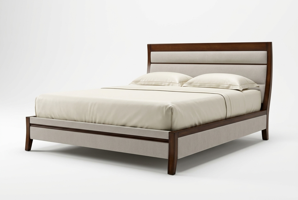 Кровать LINE 160*190 с изголовьем ткань Fasolin