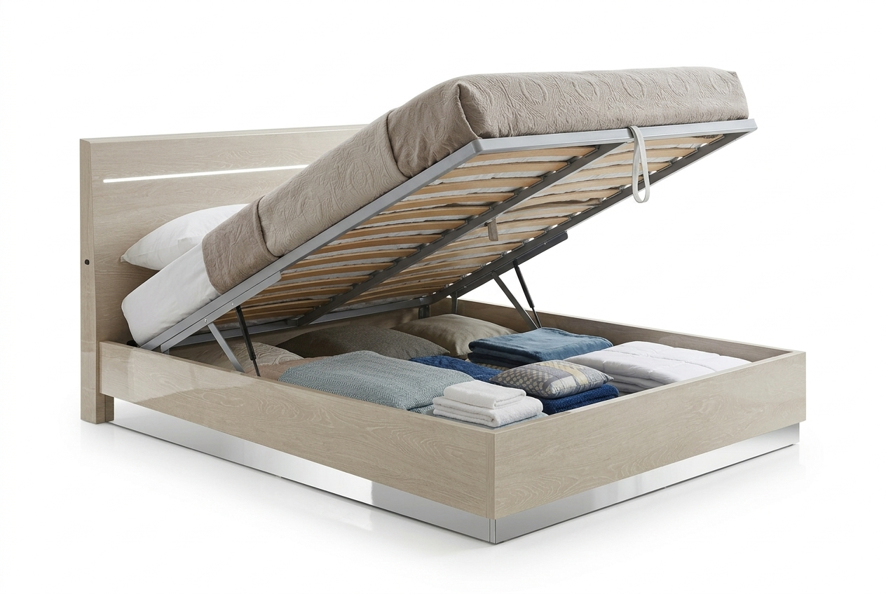 PLATINUM SABBIA Кровать 160*200 LEGNO, с подсветкой LED, с подъем. мех-м LUNA Camelgroup