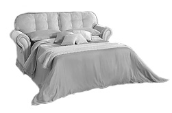DECOR Диван-кровать 2-местный , кат.F, ткань LUMINA PLAIN 19/LUMINA DAMASK 19 (без накидок и подушек) Camelgroup