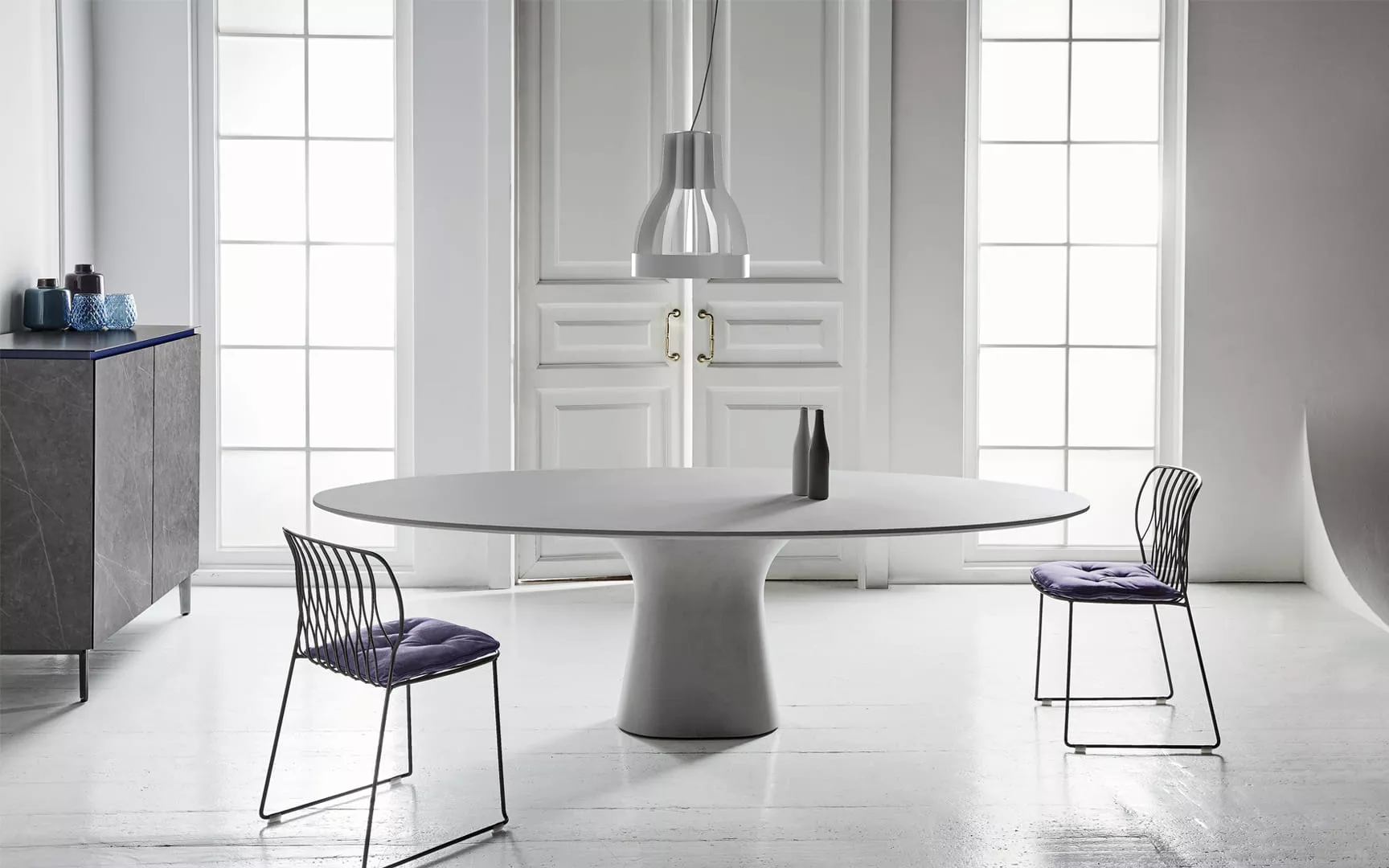 PODIUM Стол обеденный, цемент Bontempi casa