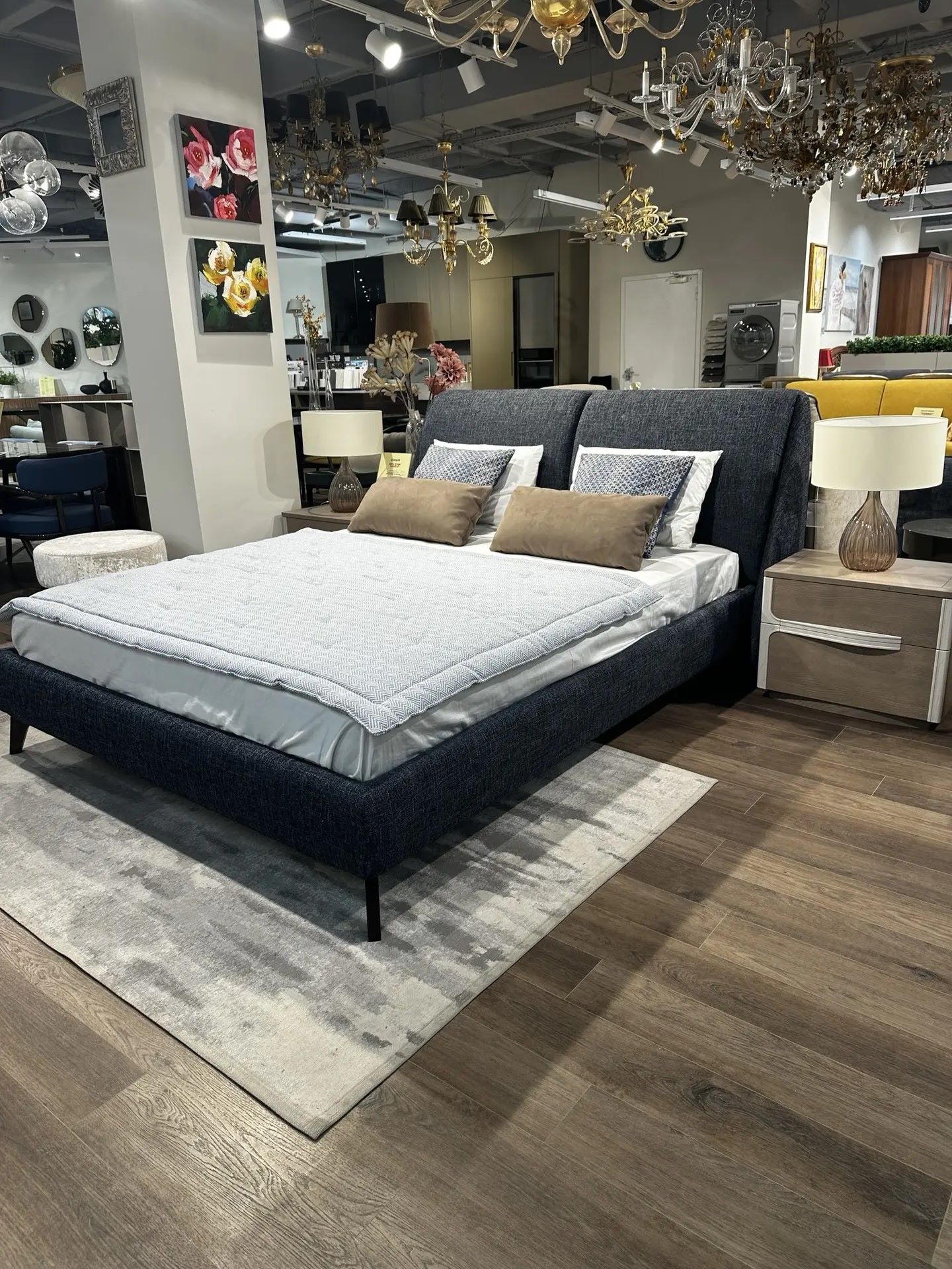 Кровать RONDO ткань Chanel 45 MEBELGROUP