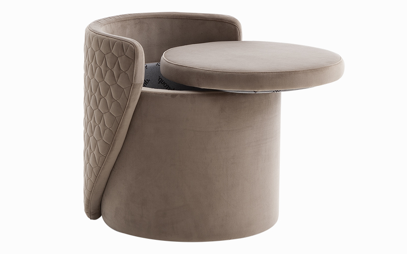 Пуф LUNA, ткань MIRAGLIO 130 TAUPE Camelgroup