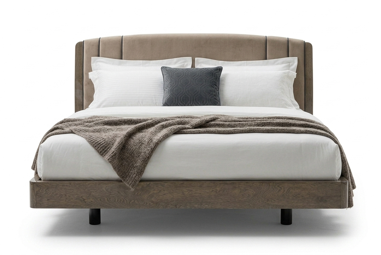 Кровать 160 TRENDY, экокожа NABUK COL.12 Camelgroup