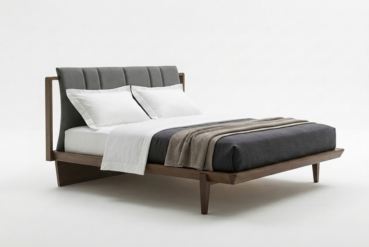 ELUSIVE  Кровать AUREA 160*190 с изголовьем эконабук Fasolin