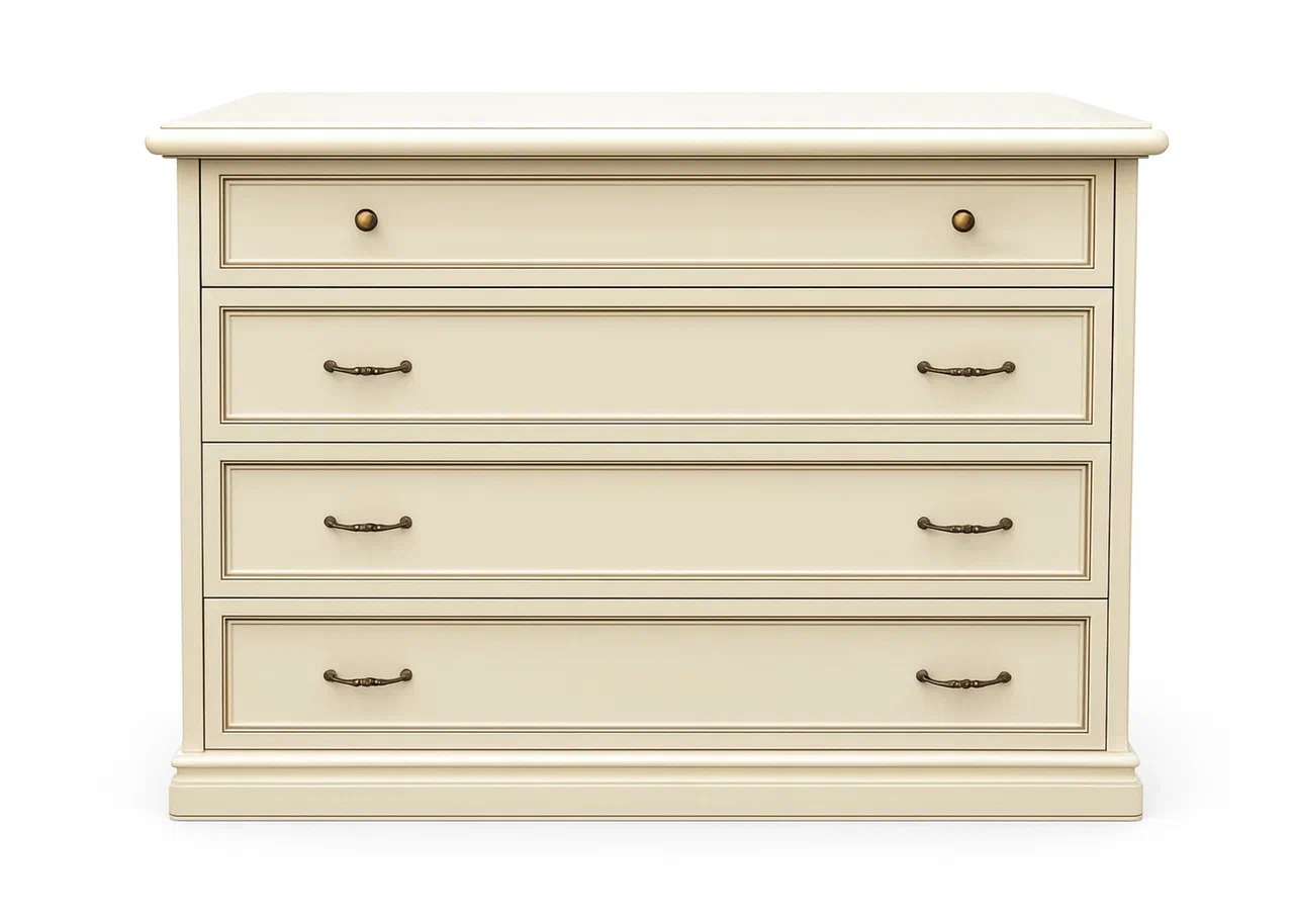 NOSTALGIA BIANCO Комод низкий 4 ящика, L.130 см Camelgroup